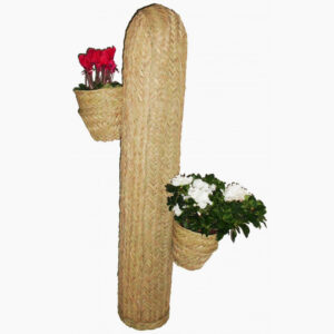 Rattan Cactus pot cover in Sparta two arms Moroccan Cactus Rattan Cactus Handwoven Rattan Cactus Halfah Grass Cactus Rafia