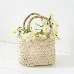 handmade raffia basket Picnic origin Morocco straw bag, rapffa basket Small traditional Moroccan basket.Dimensions: 22 cm x 15 cm x 19 cm.