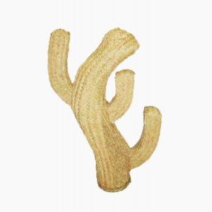 Cactus Rattan Natural esparto figurine in the shape of a cactus and wooden frame, it is very decorative.It can be used as a hanger, window