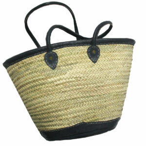 shopping basket with leather handles, market basket, beach bag, handmade basket with leather handles and strapsThe top quality we could source