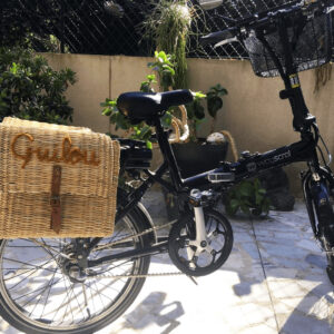 Moroccan handmade wicker bicycle double basket, wicker double pannier,Moroccan handmade Double wicker basket for bike 100% natural boho style