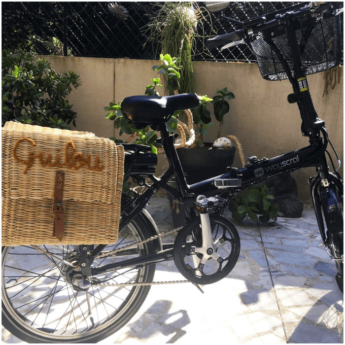 Moroccan handmade wicker bicycle double basket, wicker double pannier,Moroccan handmade Double wicker basket for bike 100% natural boho style