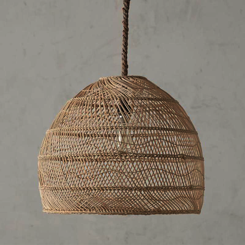 Pendant light shade rattan Hand woven with Metal bracket and cord grips will bring a perfect look to anywhere in your space.