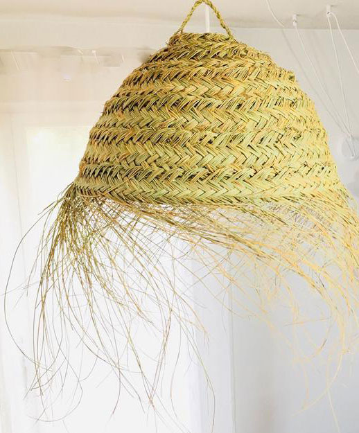 Lamp shade Woven Rattan big pendant lamp made of natural fibers For all of your rooms, its stylish side will undoubtedly attract you