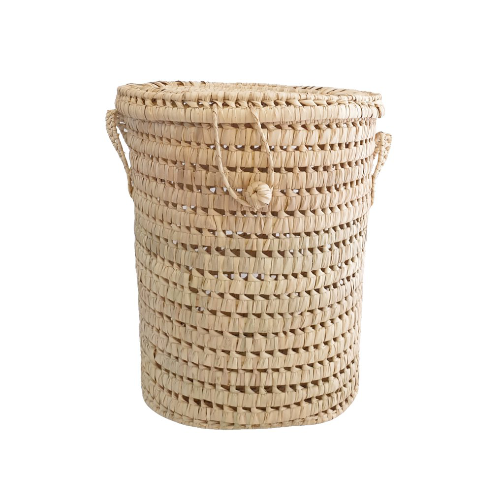 Basket Natural Palm Tree Straw Handmade in Morocco