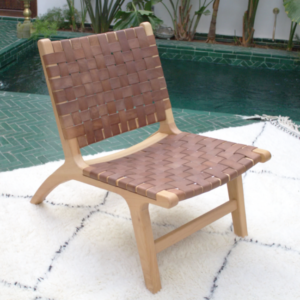 Leather Stool With a sophisticated and relaxing vintage style, this beautiful armchair sure to add a designer and natural touch to your home.