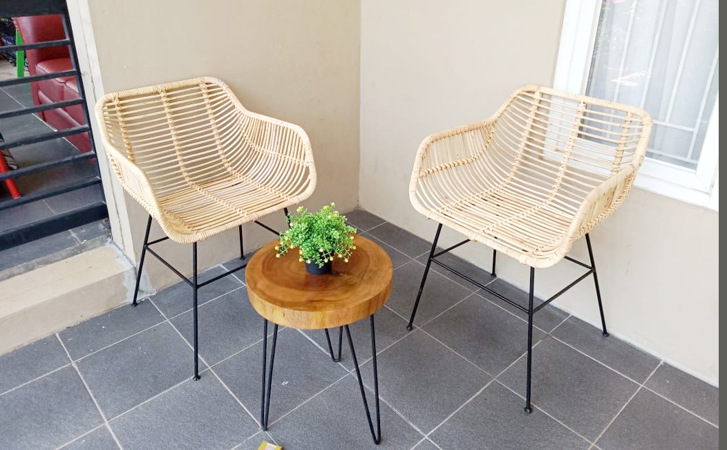 Rattan Chair will give your toddler's room a warm feel ,Natural Rattan and Metal adds a touch of modern and beautiful design to outdoor décor.