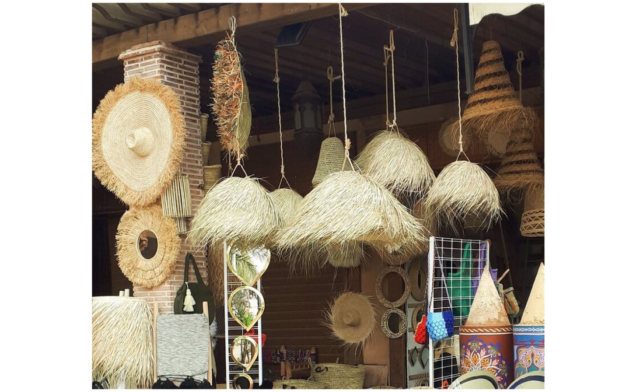 Boho Straw Suspension 60cm - Ball